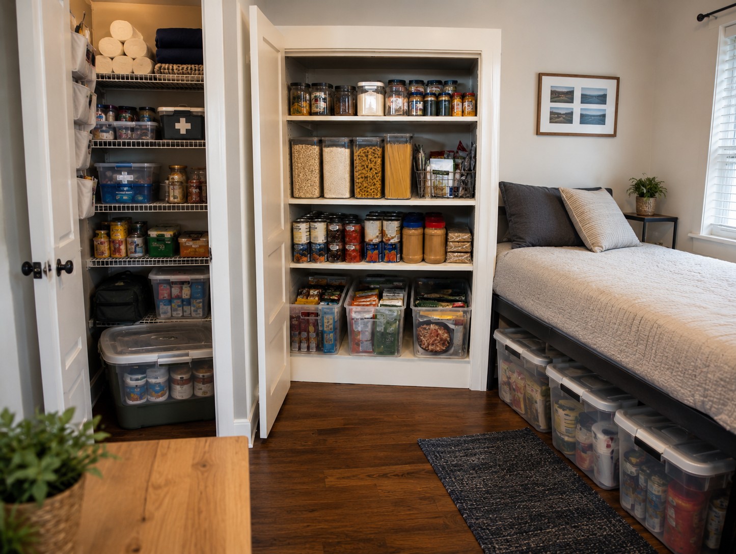 How to store emergency food in small spaces using compact pantry organization