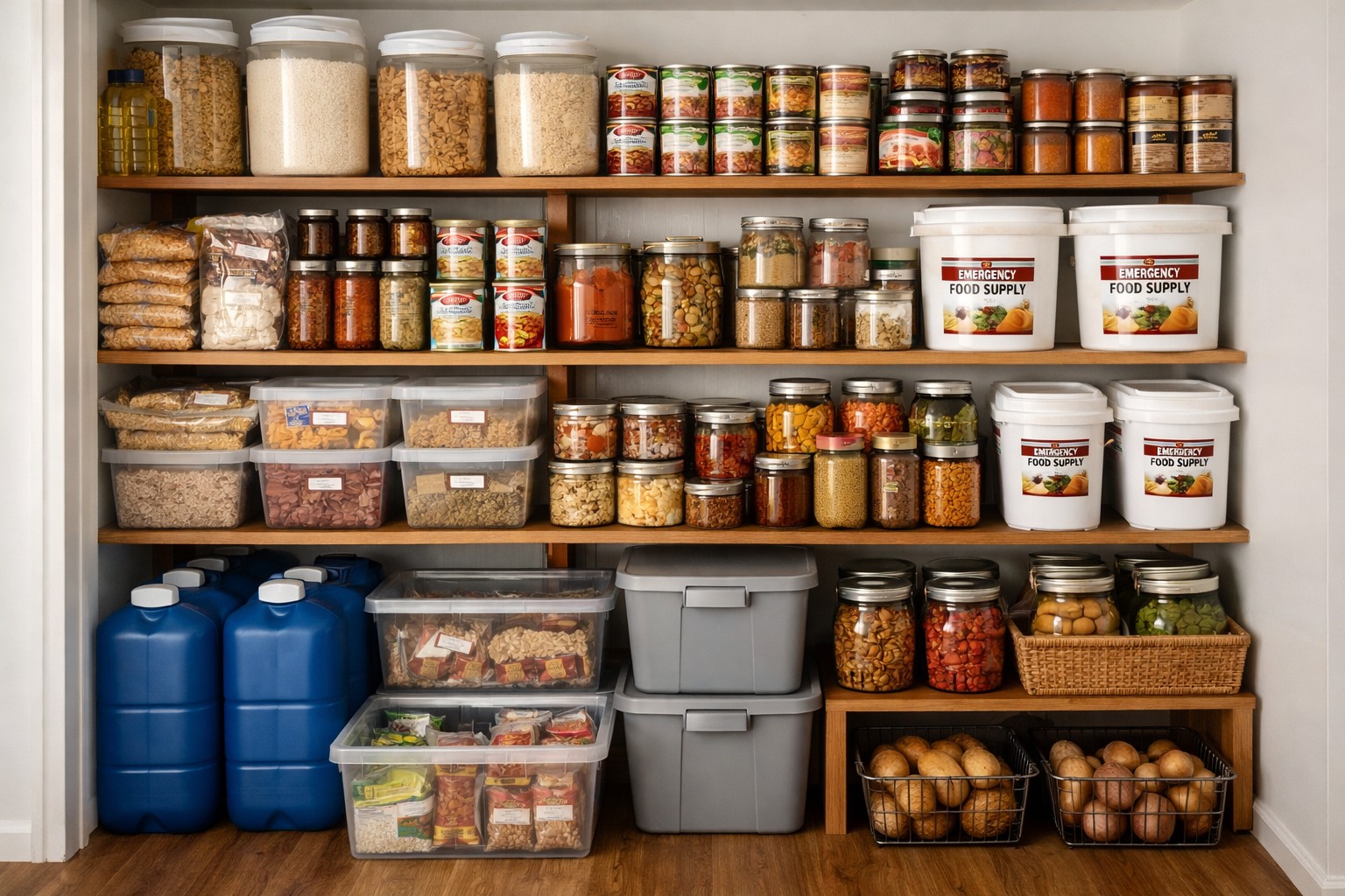 household emergency food storage pantry preparedness system