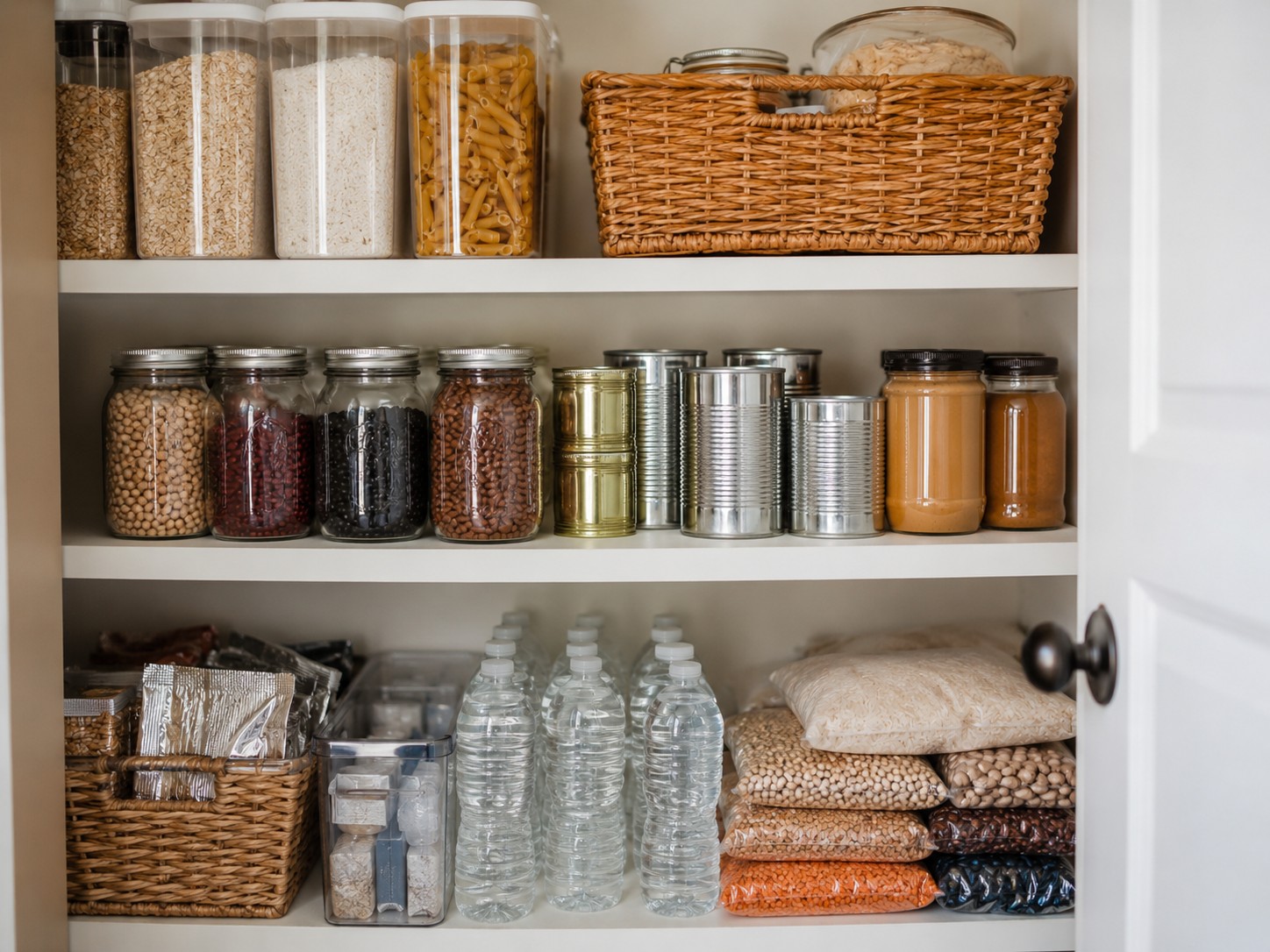Best shelf-stable foods for emergency supply stored in an organized household pantry