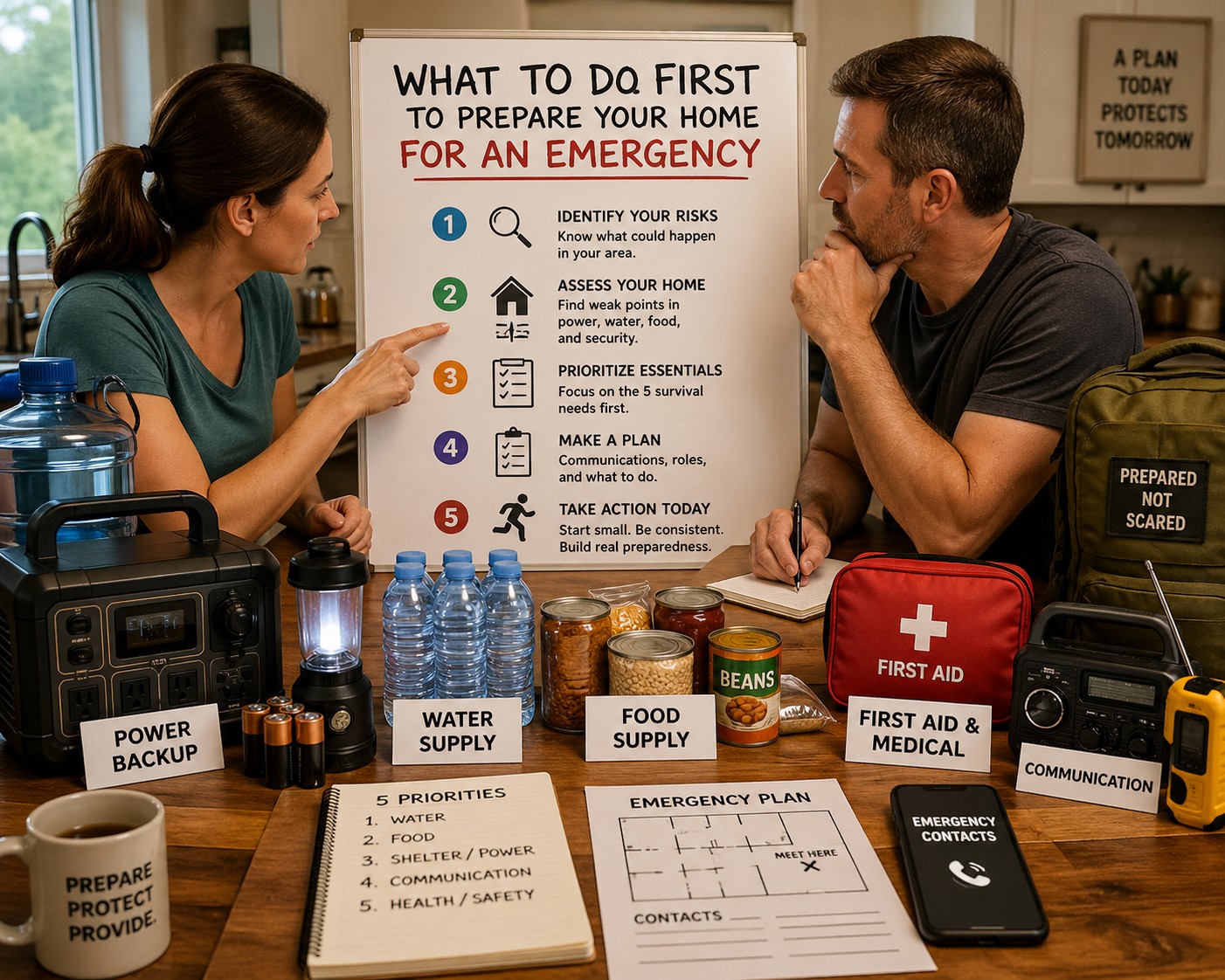 family planning how to prepare their home for an emergency with practical household supplies and checklist